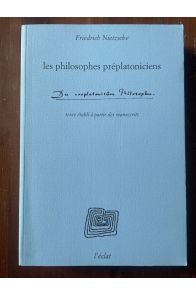 Les philosophes préplatoniciens