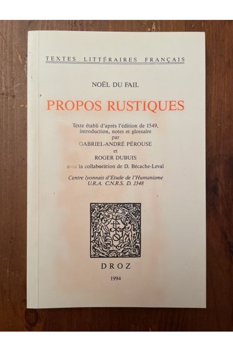 Propos rustiques