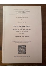 Notes Journalieres de Fujiwara No Michinaga Tome 1