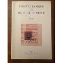 L'Oeuvre lyrique de Blondel de Nesle, Textes