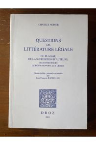 Questions de littérature légale
