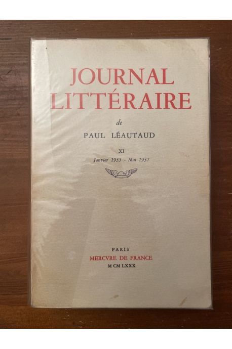 journal littéraire Tome XI Janvier 1935-Mai 1937