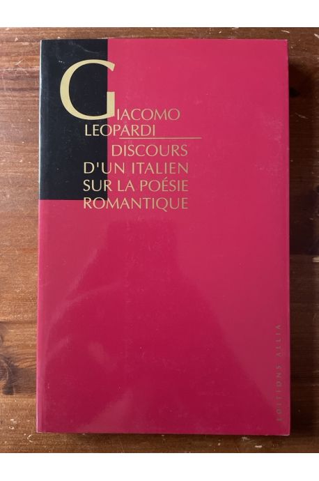 Discours d'un Italien sur la poésie romantique