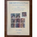 Archives de la France tome 3, Le XVIe siècle