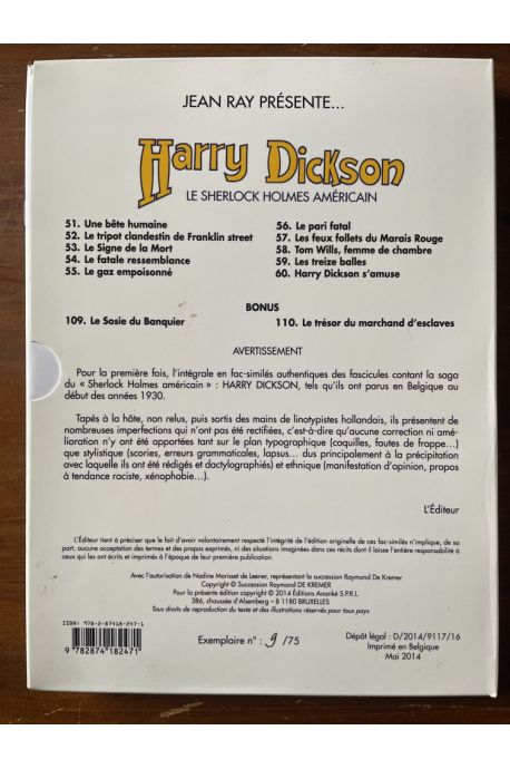 Jean Ray présente... harry Dickson Tome 6