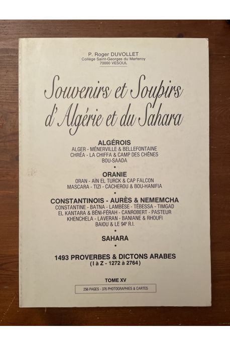 Souvenirs et soupirs d'Algérie et du Sahara