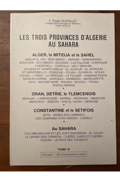 Les trois provinces d'Algérie au Sahara