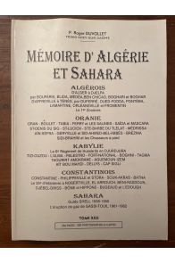 Mémoire d'Algérie et Sahara