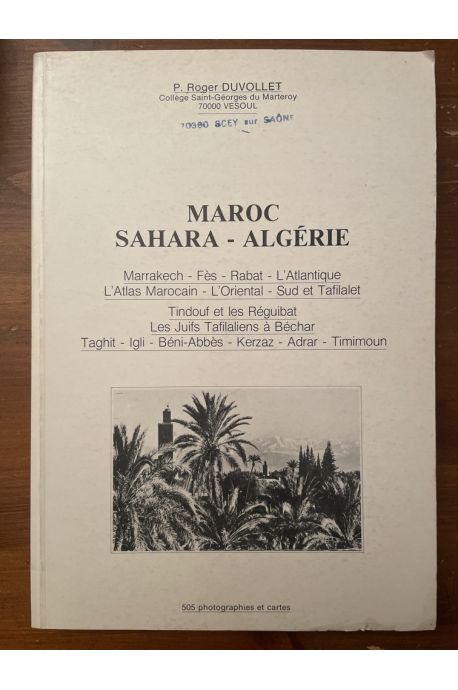 Maroc, Sahara, Algérie