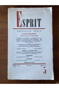 Revue Esprit Mai 1967, Structuralismes, idéologie et méthode