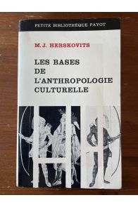 Les bases de l'anthropologie culturelle