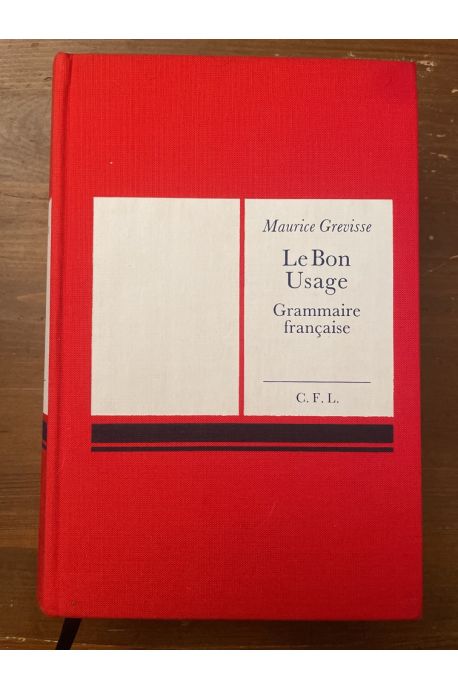 Le bon usage Grammaire française