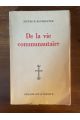 De la vie communautaire