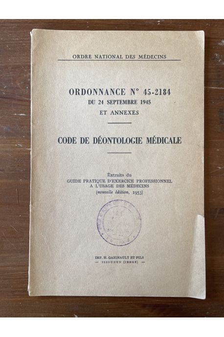 Code de déontologie médicale