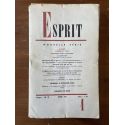 Revue Esprit Janvier 1961, Algérie, guerre et paix