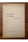 Impossible résonnance, tiré à part avec envoi de l'auteur