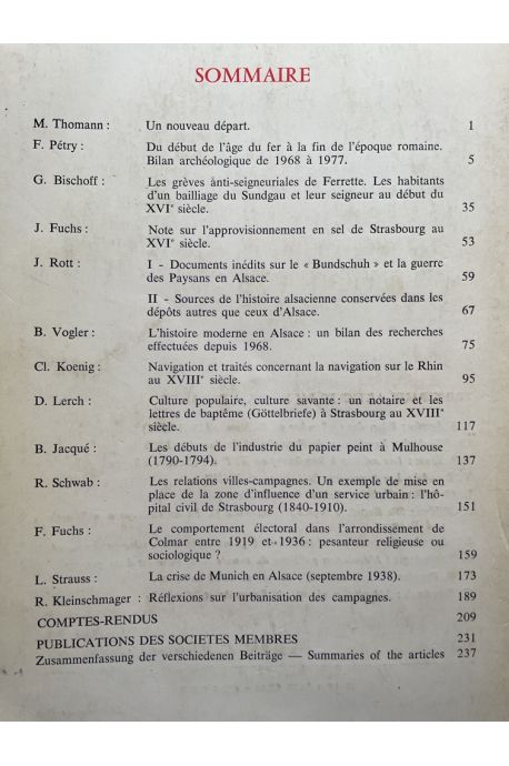 Revue d'Alsace N°105 1979