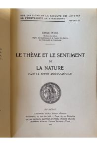 Le thème et le sentiment de la nature dans la poésie anglo-saxonne