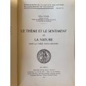 Le thème et le sentiment de la nature dans la poésie anglo-saxonne