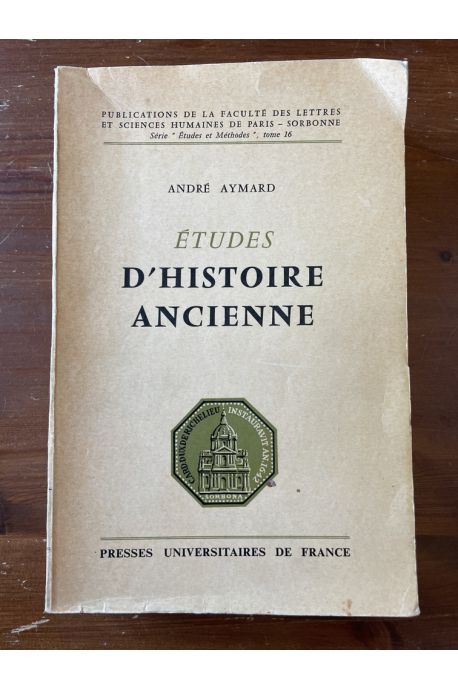 Etudes d'histoire ancienne
