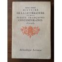 Histoire de la littérature et de la pensée françaises contemporaines 1870-1934