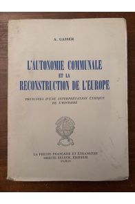 L'autonomie communale et la reconstruction de l'Europe