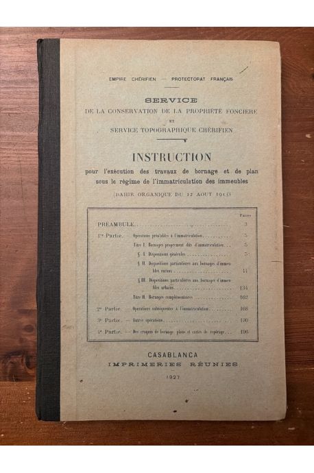 Instruction pour l'éxecution des travaux de bornage et de plan...