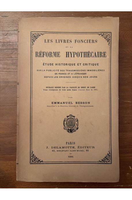 Les livres fonciers et la réforme hypothécaire
