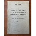 L'objet et les effets de la prénotation en droit foncier marocain, Etude de droit comparé