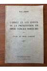 L'objet et les effets de la prénotation en droit foncier marocain, Etude de droit comparé
