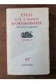 Essai sur l'esprit d'orthodoxie