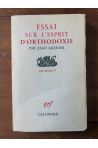 Essai sur l'esprit d'orthodoxie