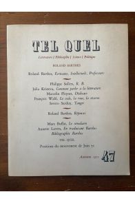 Tel quel N° 47, Automne 1971, Roland Barthes