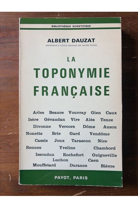 La toponymie française 