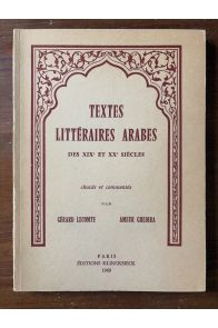 Textes littéraires arabes des XIXe et XXe siècles