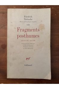Fragments Posthumes, Automne 1887-mars 1888, Oeuvres philosophiques Tome XIII