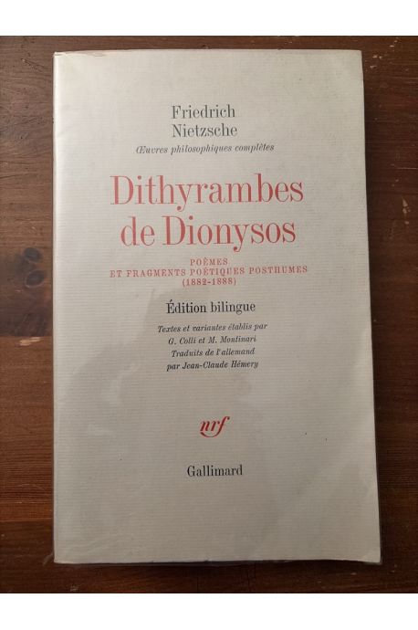 Dithyrambes de Dionysos, Poèmes et fragments posthumes (1882-1888)