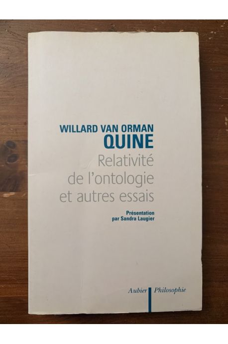 Relativité de l'ontologie et autres essais