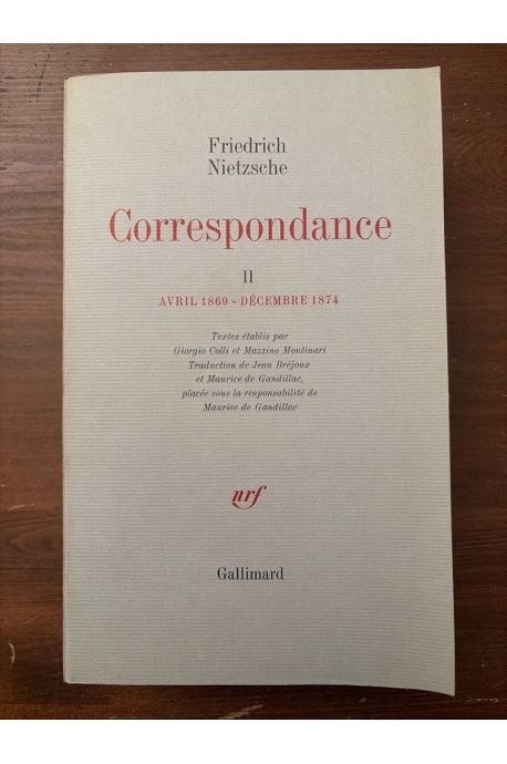 Correspondance Tome 2, Avril 1869 - Décembre 1874