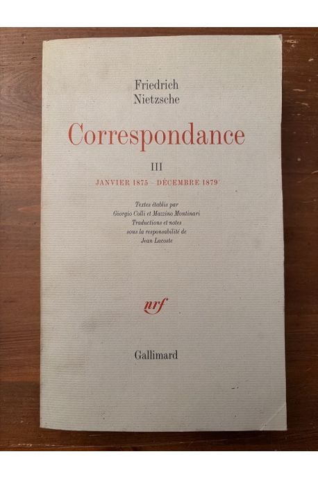 Correspondance Tome III, Janvier 1875 - Décembre 1879