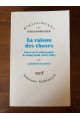 La raison des choses, Essai sur la philosophie de Wang Fuzhi (1619-1692)