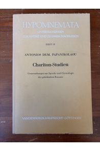 Chariton-Studien, Untersuchungen zur Sprache und Chronologie der griechischen Romane