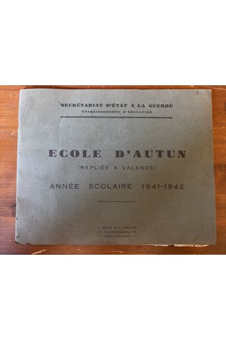Ecole d'Autun (repliée à Valence), Année scolaire 1941-1942