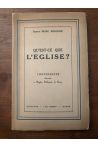 Qu'est-ce que l'Eglise ? Conférences données à l'Eglise réformée du Passy