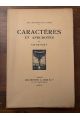 Caractères et anecdotes