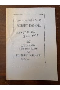 Robert Denoël ou l'édition à qui perd gagne
