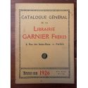 Catalogue général de la Librairie Garnier Frères 1926