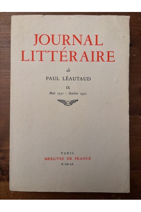 Journal littéraire Tome IX, Mai 1931 - Octobre 1932